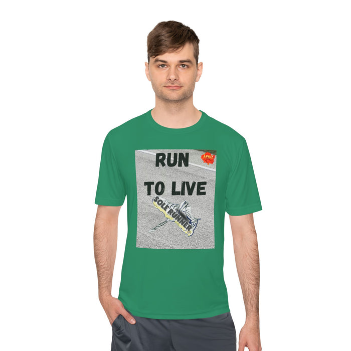 Run To Live-Whimsical Moisture Wicking Unisex T-Shirt For Runners