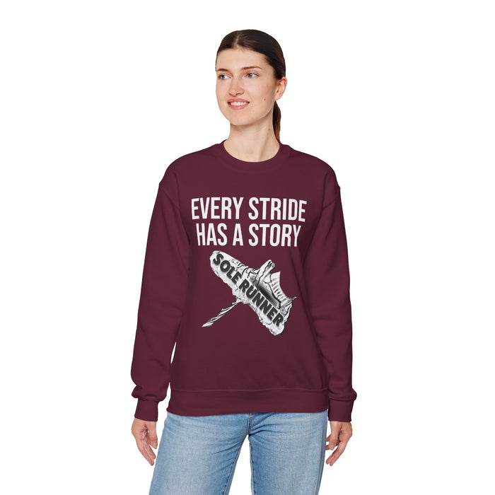 Every Stride Has A Story: Unisex Heavy Blend™ Crewneck Sweatshirt