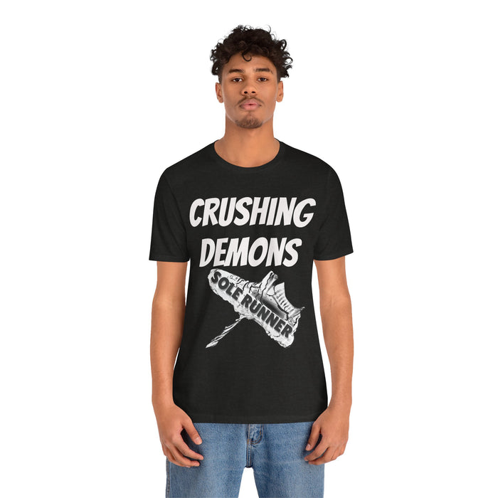 Crushing Demons: Unisex Jersey Short Sleeve Tee