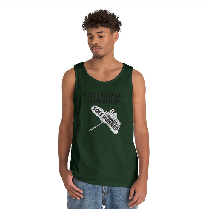 I Don't Run Roads. I Punish Them: Unisex Heavy Cotton Tank Top