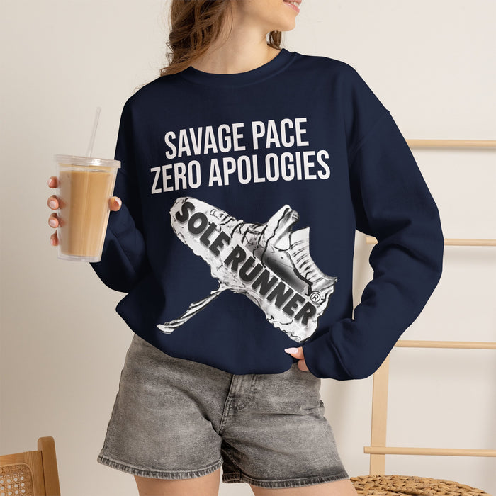 Savage Pace Zero Apologies: Unisex Heavy Blend™ Crewneck Sweatshirt