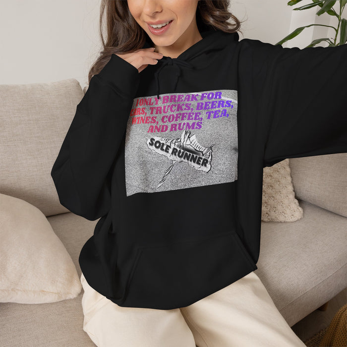 I Only Break For Cars, Trucks, Beers, Wines, Coffee, Tea, and Rums: Unisex Heavy Blend™ Hooded Sweatshirt