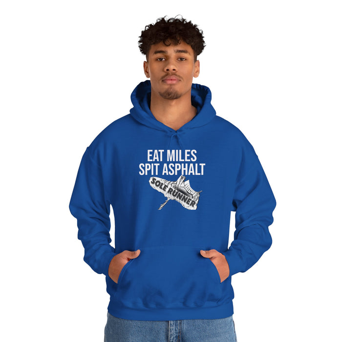 Eat Miles. Spit Ass-Phalt: Unisex Heavy Blend™ Hooded Sweatshirt