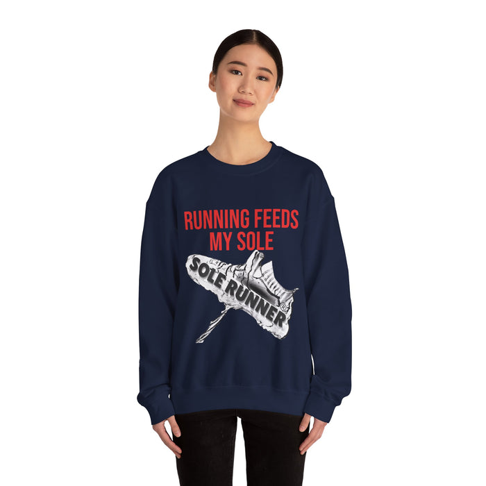 Running Feeds My Sole: Unisex Heavy Blend™ Crewneck Sweatshirt