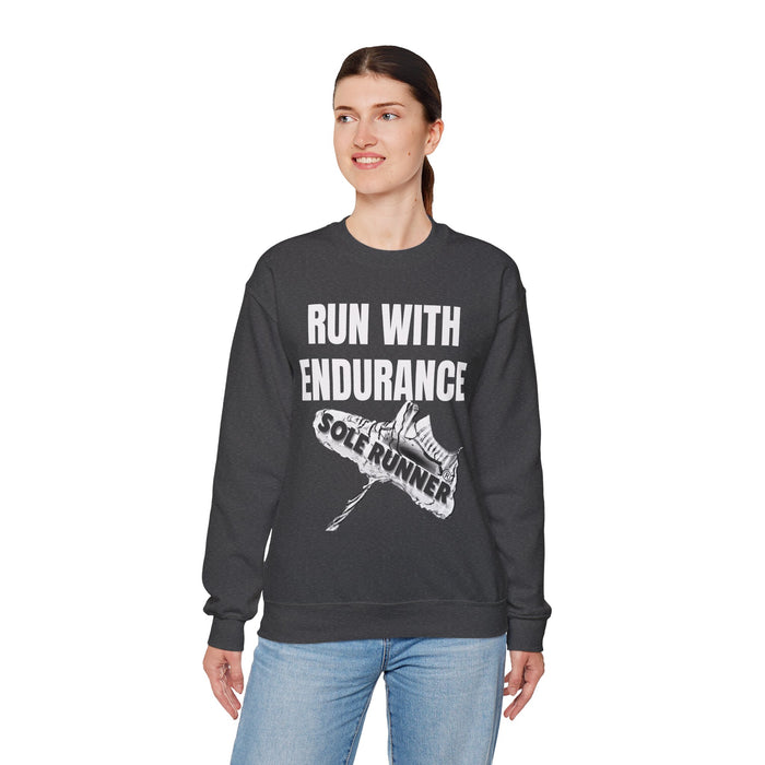 Run With Endurance: Unisex Heavy Blend™ Crewneck Sweatshirt