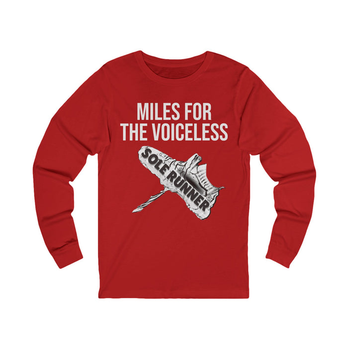 Miles For The Voiceless: Unisex Jersey Long Sleeve Tee