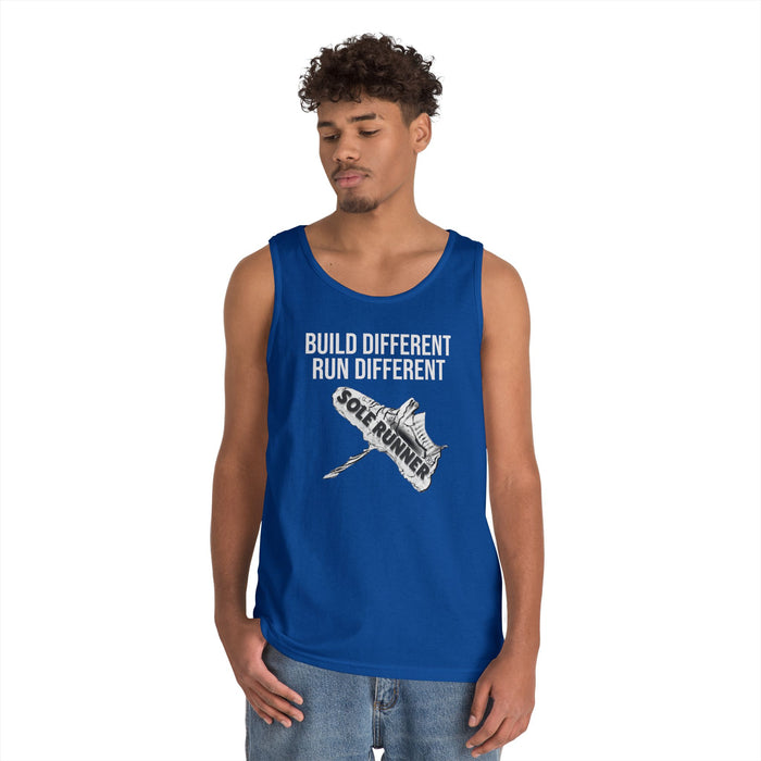 Built Different. Runs Different: Unisex Heavy Cotton Tank Top