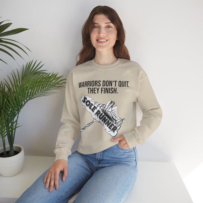 Warriors Don't Quit. They Finish.: Unisex Heavy Blend™ Crewneck Sweatshirt