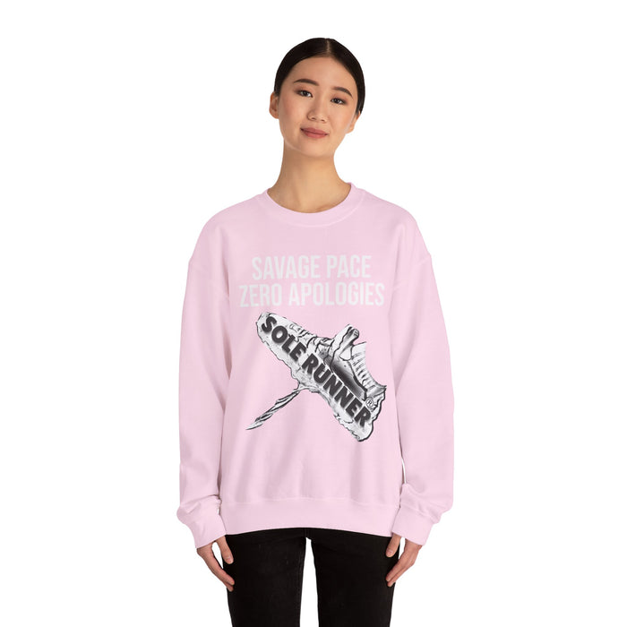 Savage Pace Zero Apologies: Unisex Heavy Blend™ Crewneck Sweatshirt