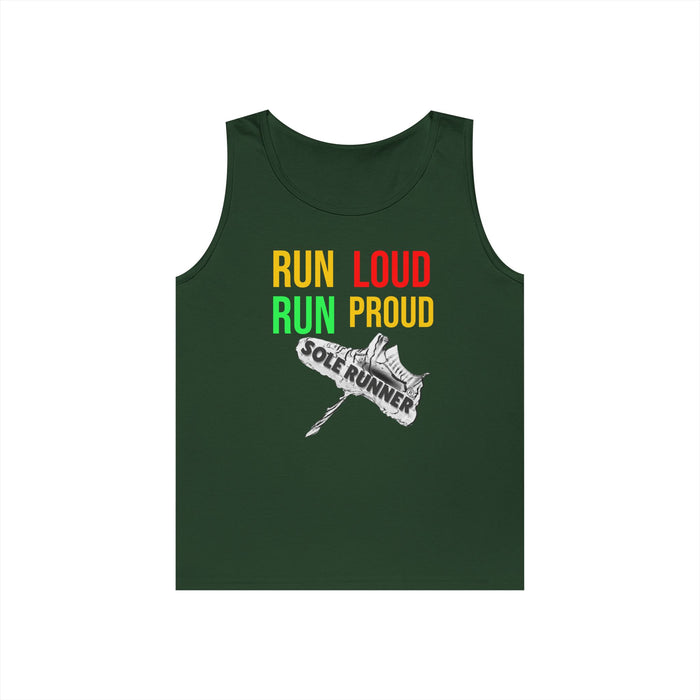 Run Loud Run Proud: Unisex Heavy Cotton Tank Top