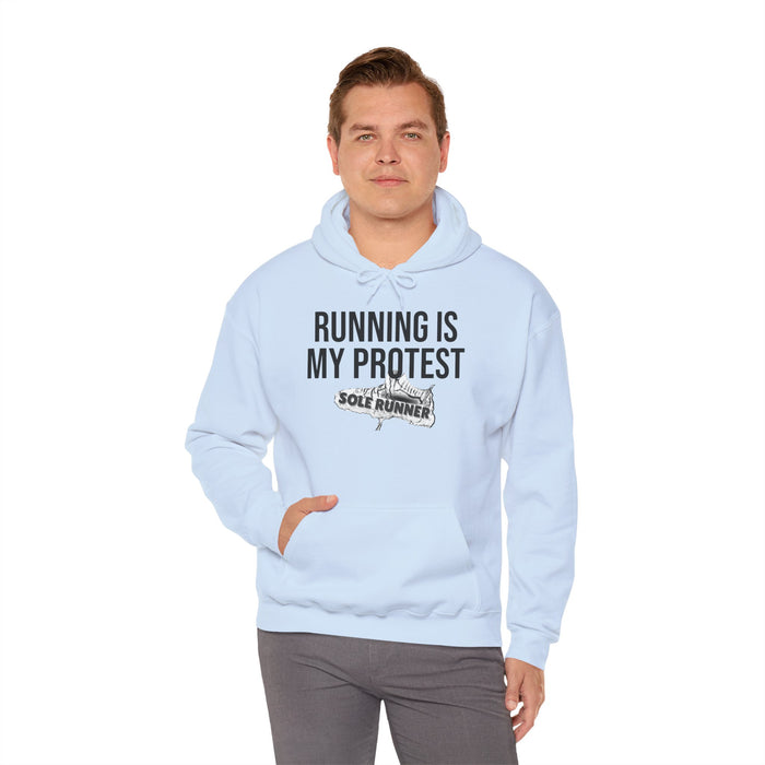Running Is My Protest: Unisex Heavy Blend™ Hooded Sweatshirt