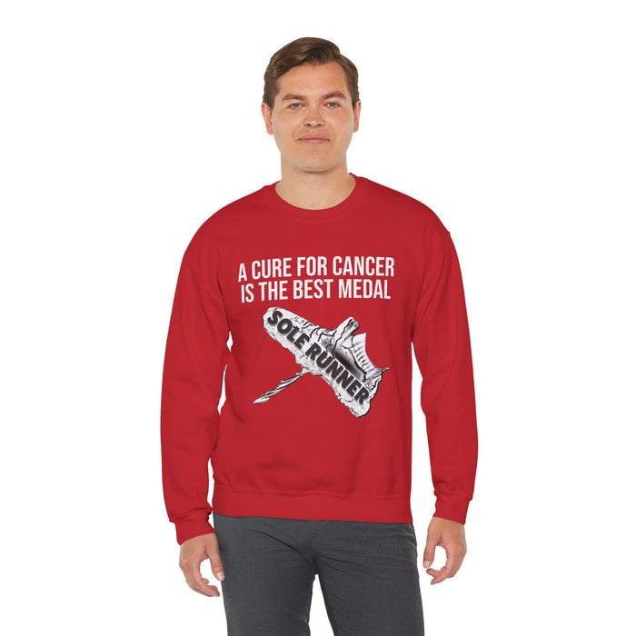 A Cure For Cancer Is The Best Medal: Unisex Heavy Blend™ Crewneck Sweatshirt