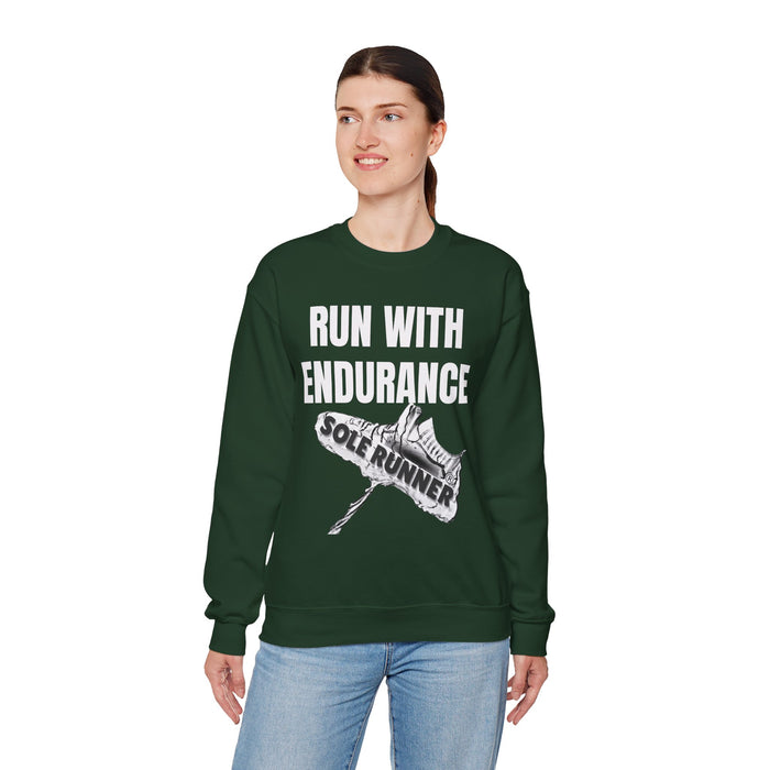 Run With Endurance: Unisex Heavy Blend™ Crewneck Sweatshirt
