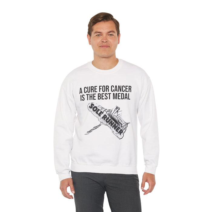 A Cure For Cancer Is The Best Medal: Unisex Heavy Blend™ Crewneck Sweatshirt