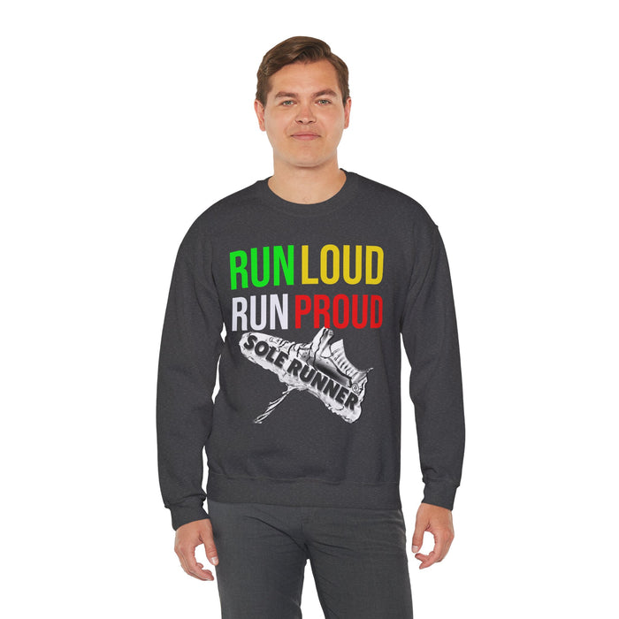 Run Loud Run Proud: Unisex Heavy Blend™ Crewneck Sweatshirt
