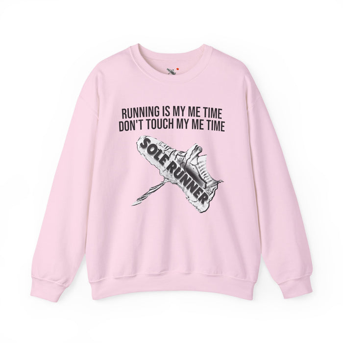 Running Is My Me Time. Don't Touch My Me Time: Unisex Heavy Blend™ Crewneck Sweatshirt