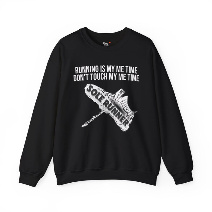 Running Is My Me Time. Don't Touch My Me Time: Unisex Heavy Blend™ Crewneck Sweatshirt