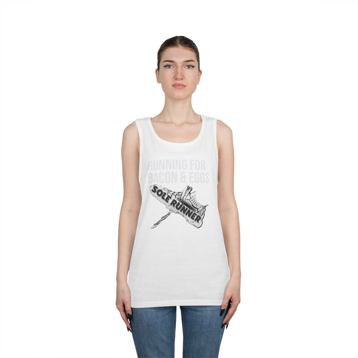 Running For Bacon & Eggs: Unisex Heavy Cotton Tank Top