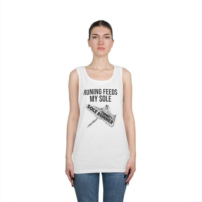 Running Feeds My Sole: Unisex Heavy Cotton Tank Top