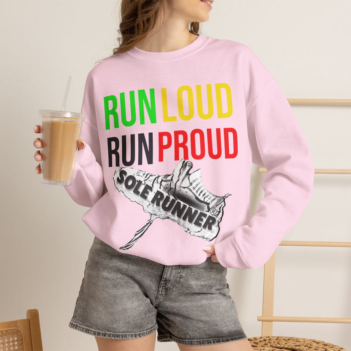 Run Loud Run Proud: Unisex Heavy Blend™ Crewneck Sweatshirt