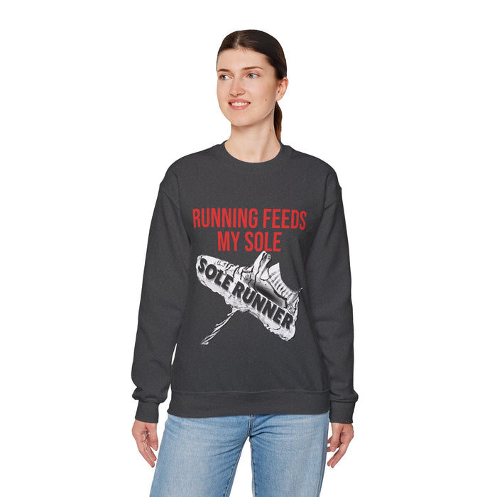 Running Feeds My Sole: Unisex Heavy Blend™ Crewneck Sweatshirt