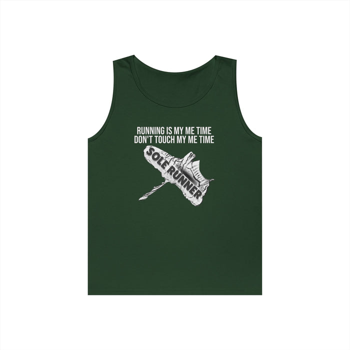 Running Is My Me Time. Don't Touch My Me Time: Unisex Heavy Cotton Tank Top
