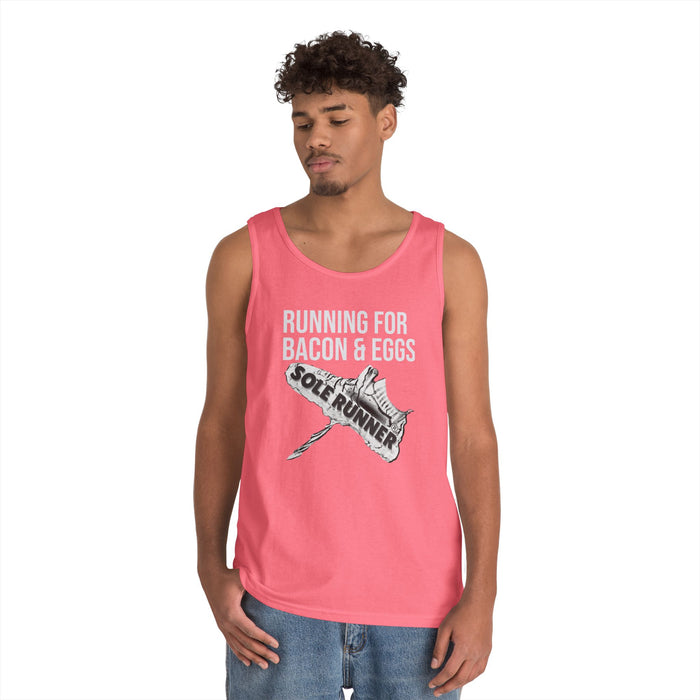 Running For Bacon & Eggs: Unisex Heavy Cotton Tank Top