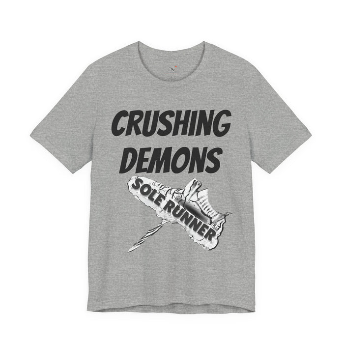 Crushing Demons: Unisex Jersey Short Sleeve Tee