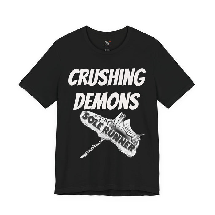 Crushing Demons: Unisex Jersey Short Sleeve Tee