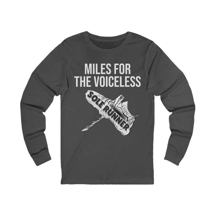 Miles For The Voiceless: Unisex Jersey Long Sleeve Tee