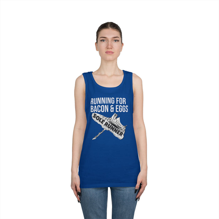 Running For Bacon & Eggs: Unisex Heavy Cotton Tank Top