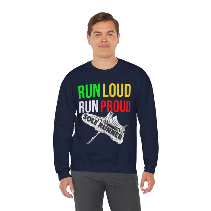 Run Loud Run Proud: Unisex Heavy Blend™ Crewneck Sweatshirt