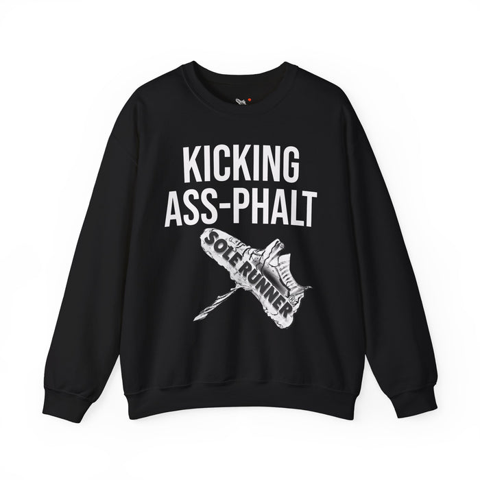Kicking Ass-Phalt: Unisex Heavy Blend™ Crewneck Sweatshirt