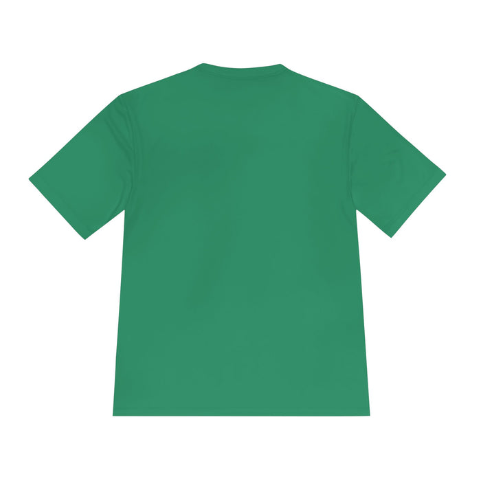 Running Does Not Discriminate - Whimsical Moisture Wicking Unisex T-Shirt for Runners