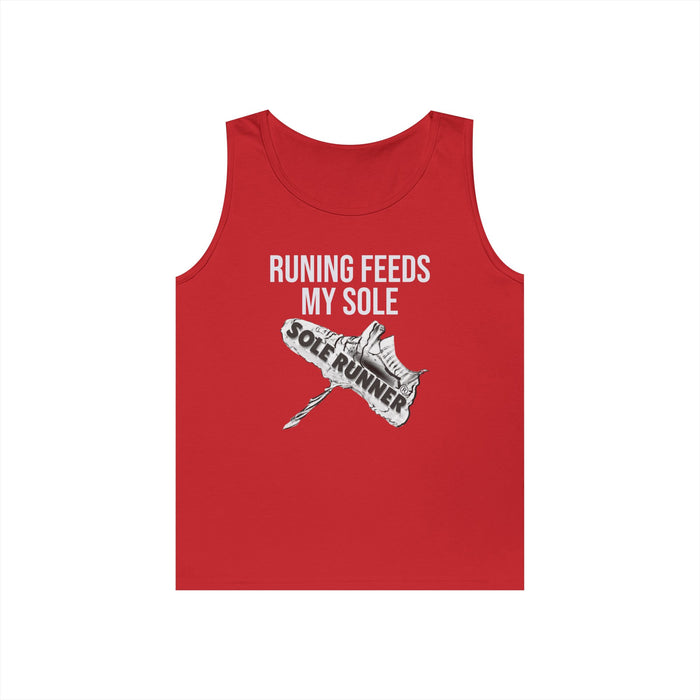 Running Feeds My Sole: Unisex Heavy Cotton Tank Top