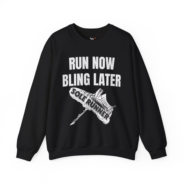 Run Now Bling Later: Unisex Heavy Blend™ Crewneck Sweatshirt