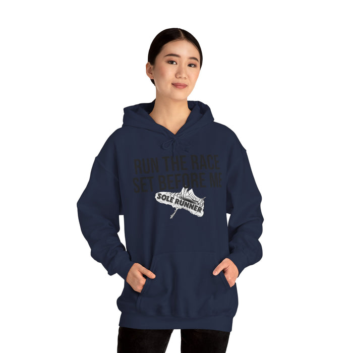Run The Race Set Before Me: Unisex Heavy Blend™ Hooded Sweatshirt