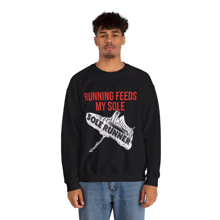 Running Feeds My Sole: Unisex Heavy Blend™ Crewneck Sweatshirt