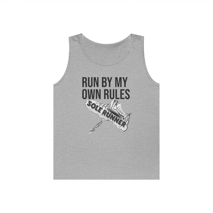 Run By My Own Rules: Unisex Heavy Cotton Tank Top