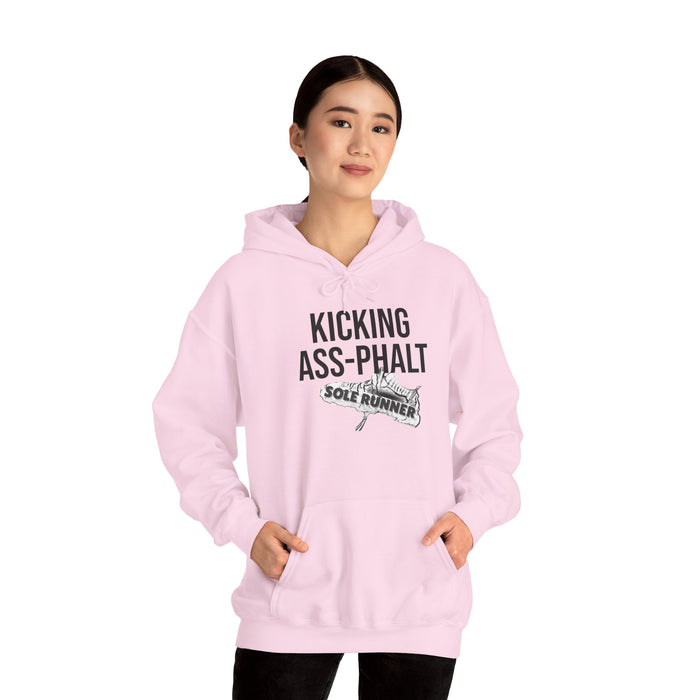Kicking Ass-Phalt: Unisex Heavy Blend™ Hooded Sweatshirt