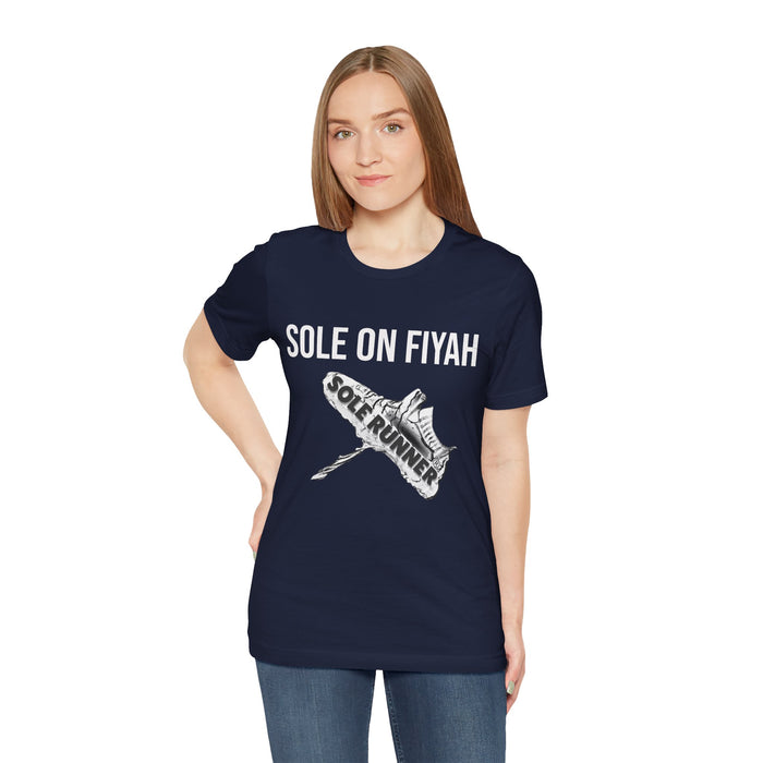 Sole On Fiyah: Unisex Jersey Short Sleeve Tee