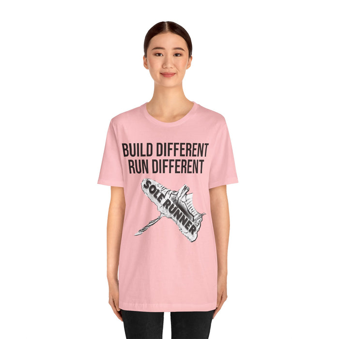 Built Different. Runs Different: Unisex Jersey Short Sleeve Tee