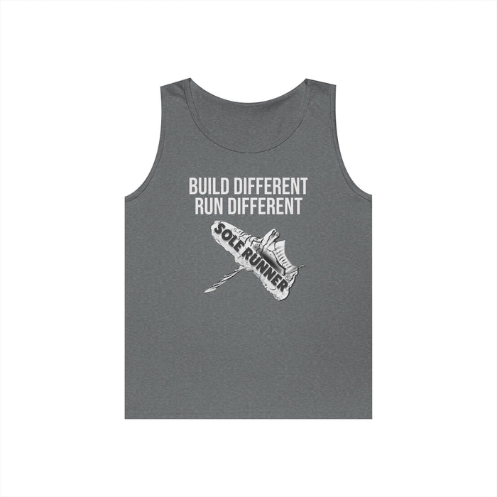 Built Different. Runs Different: Unisex Heavy Cotton Tank Top
