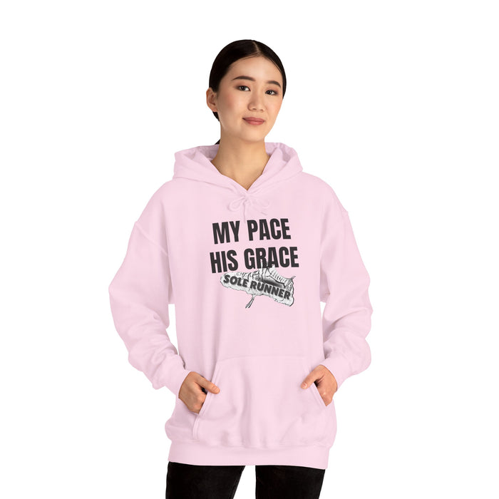MY PACE. HIS GRACE: Unisex Heavy Blend™ Hooded Sweatshirt