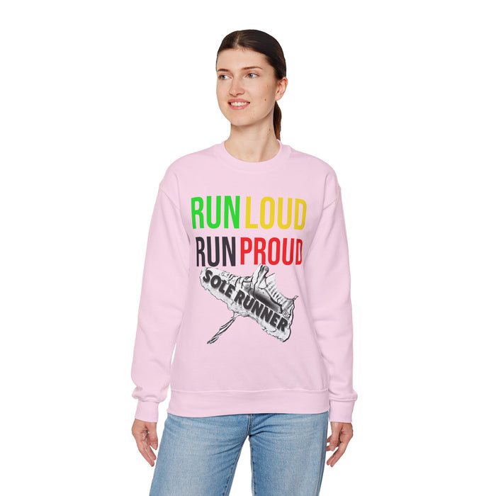 Run Loud Run Proud: Unisex Heavy Blend™ Crewneck Sweatshirt