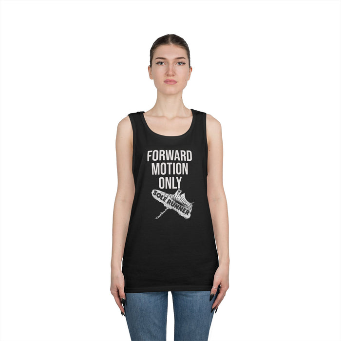 Forward Motion Only: Unisex Heavy Cotton Tank Top