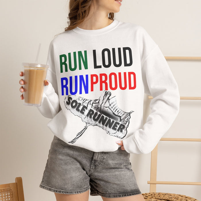 Run Loud Run Proud: Unisex Heavy Blend™ Crewneck Sweatshirt