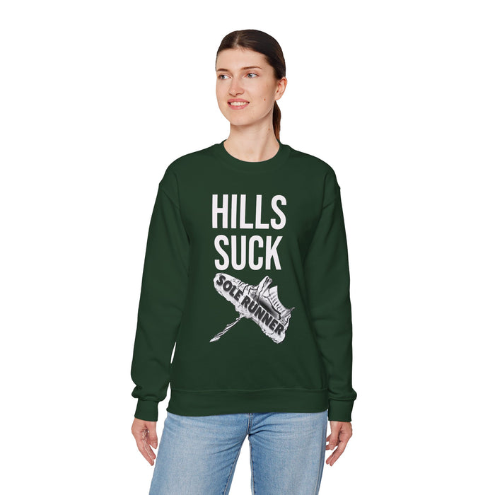Hills Suck: Unisex Heavy Blend™ Crewneck Sweatshirt
