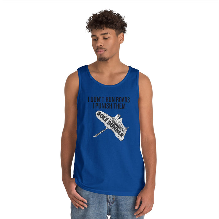 I Don't Run Roads. I Punish Them: Unisex Heavy Cotton Tank Top