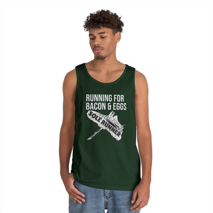 Running For Bacon & Eggs: Unisex Heavy Cotton Tank Top